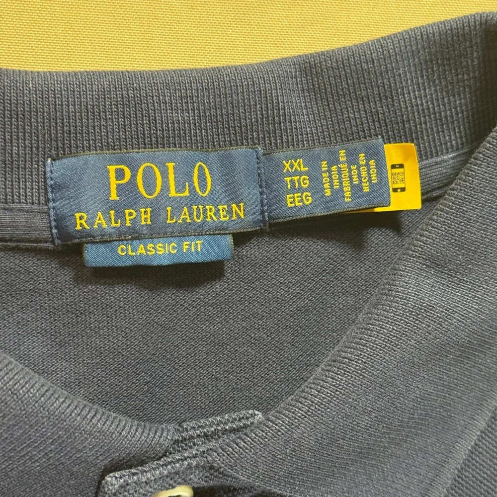 Polo Ralph Lauren Men's Big Pony Polo Shirt Navy Blue Green Stripe‎ Rugby XXL - Picture 7 of 15
